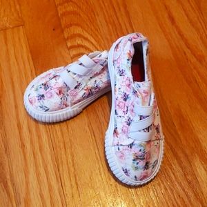 Blowfish Malibu Kids Floral slide on cotton canvas Sneakers - size 10 - NEW